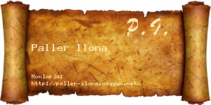 Paller Ilona névjegykártya